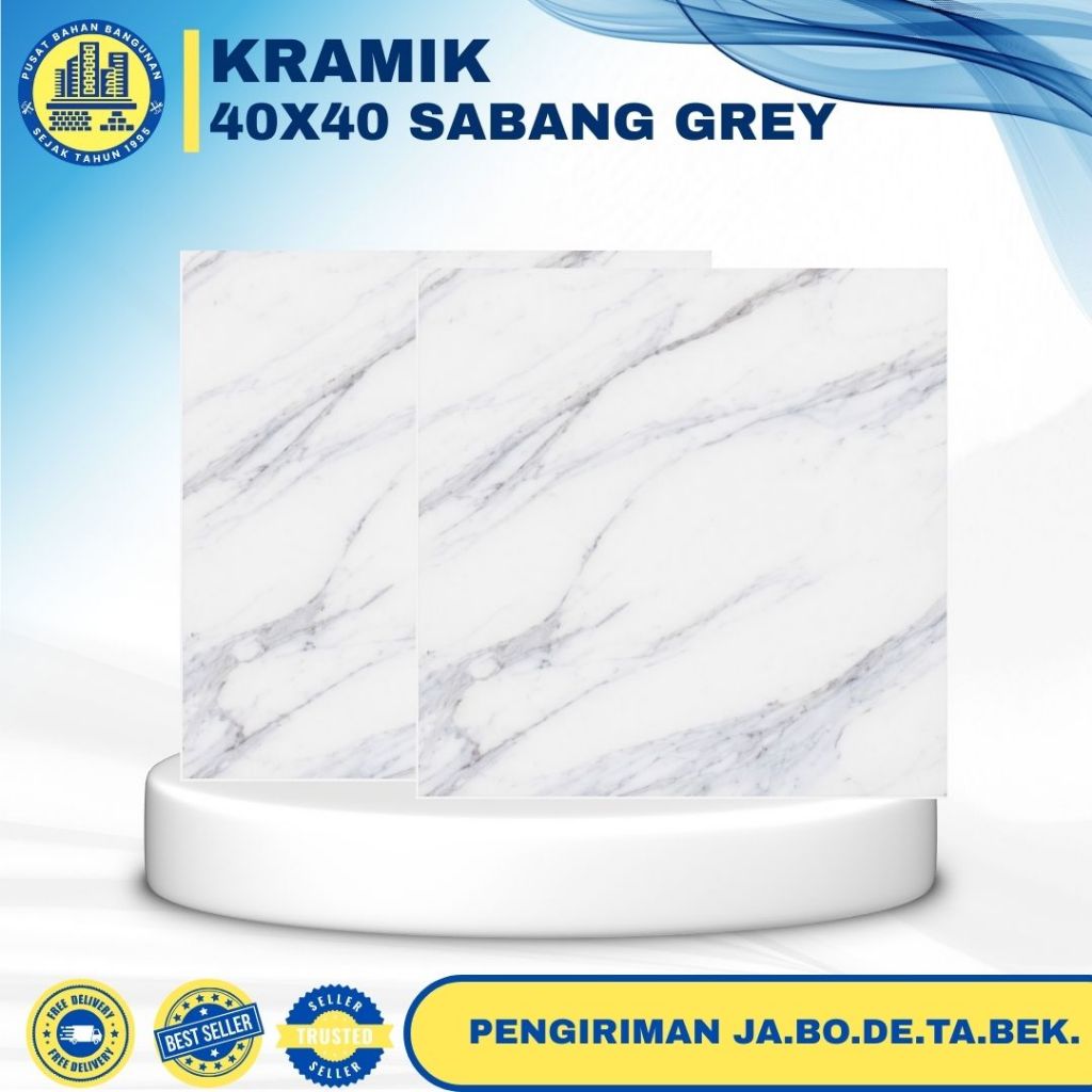 KERAMIK MOTIF SABANG GREY | 40 X40 | PER DUS