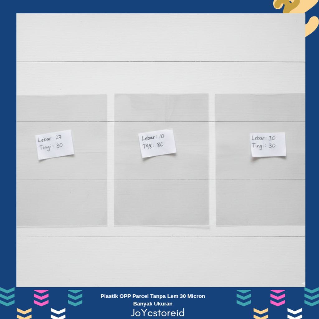Plastik OPP Tebal Tanpa Lem 30micro PerPcs| Plastik Kantongan Untuk Parcel | Plastik Parcel