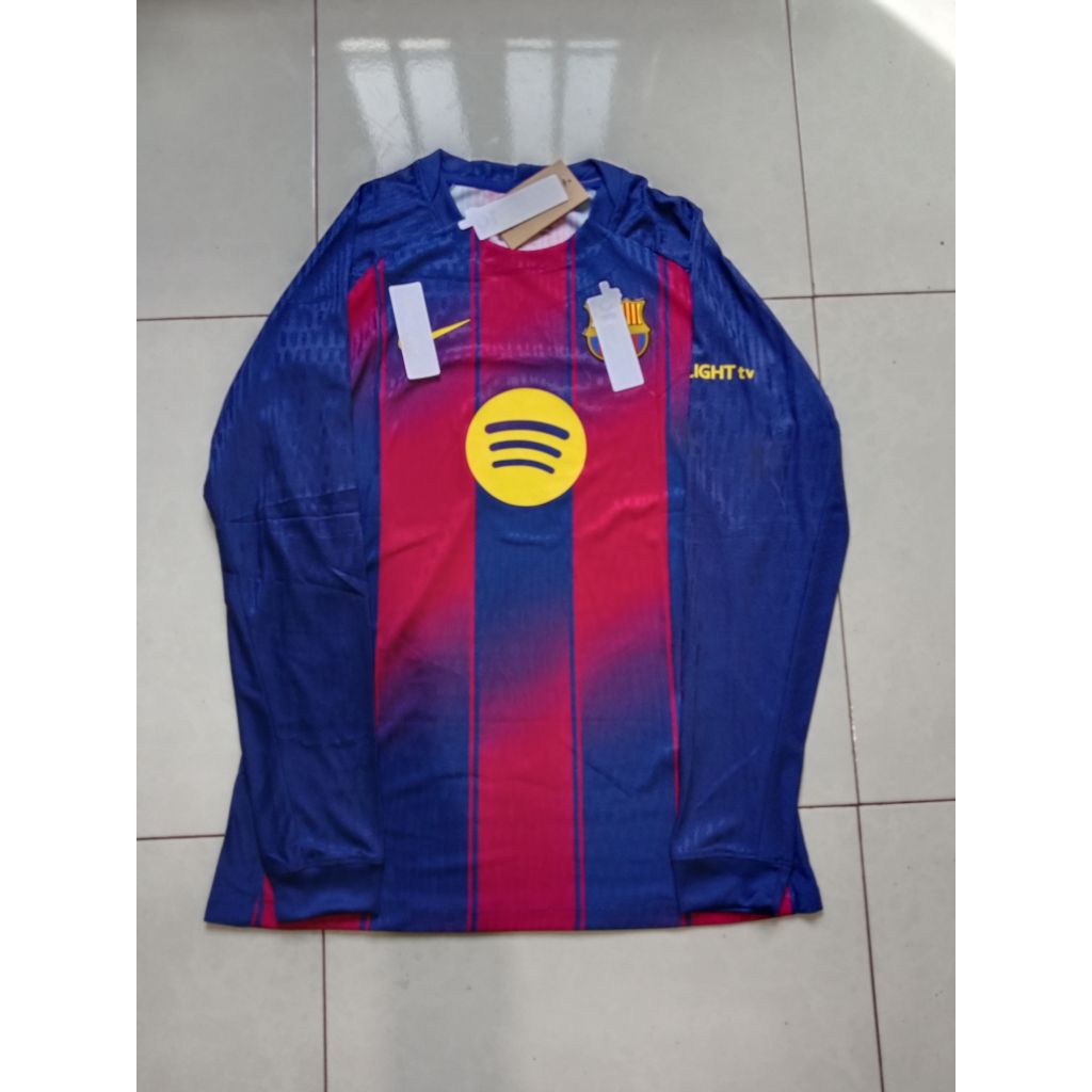 jersey barcelona lengan panjang player issue