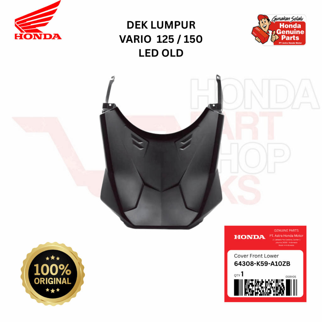 64308K59A10ZB 64308K59A70ZB Dek Lumpur Front Lower Angin Angin Paru Paru Vario 125 150 LED OLD LED N