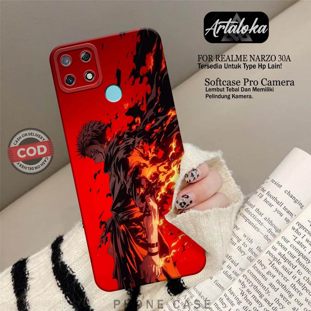 Case Hp Realme Narzo 30A Fashion Case Anime Case Realme Narzo 30A Silikon TPU Pro Camera Casing Real
