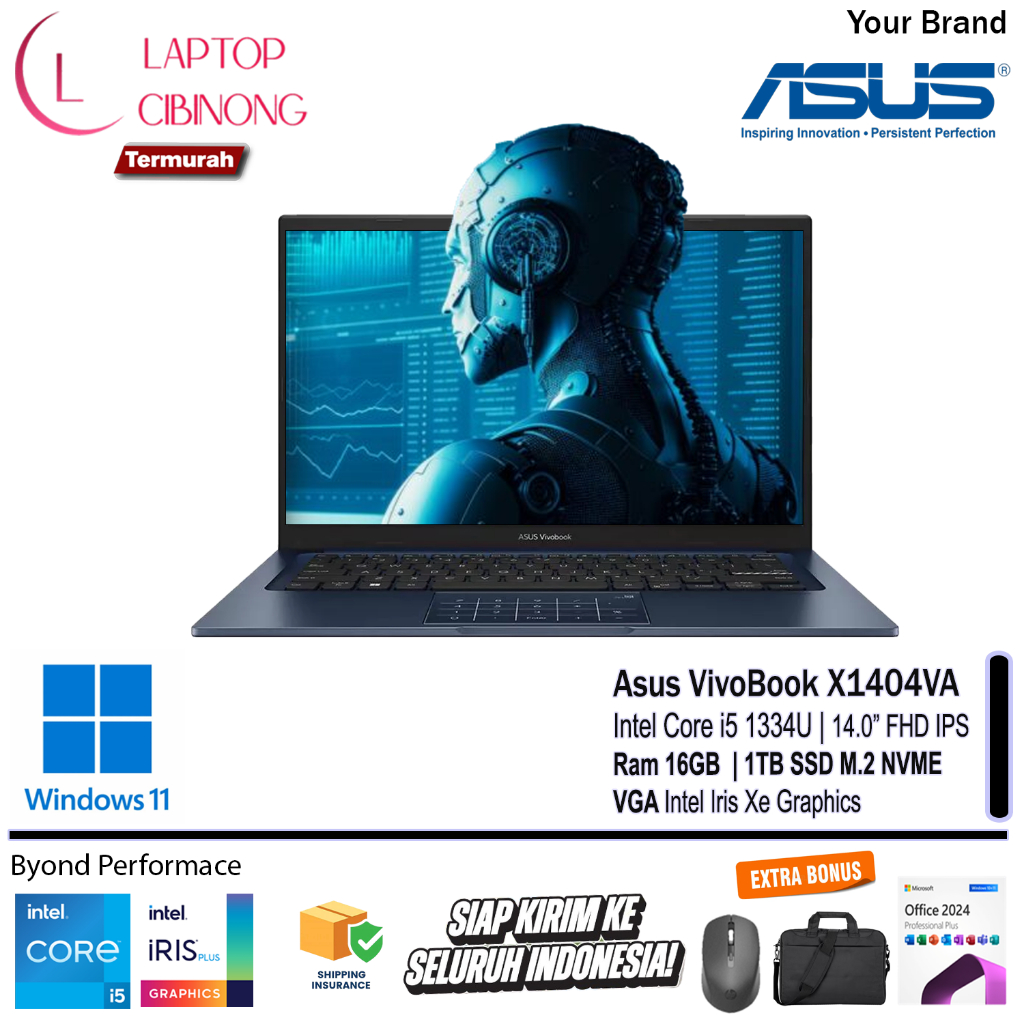 Laptop Asus VivoBook 14 1404VA Intel Core i5 1334U FHD IPS Windows 11 Quite Blue