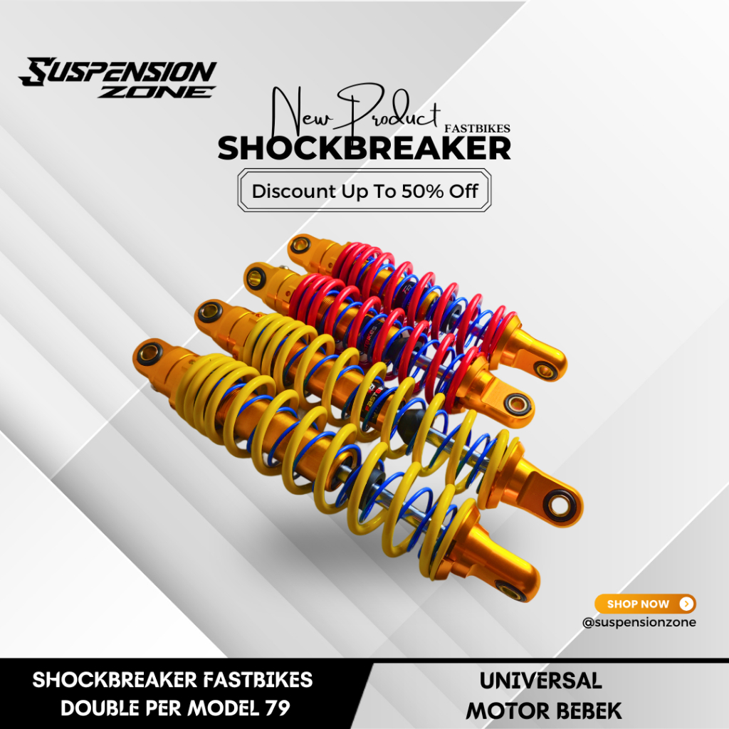 FASTBIKES - Shockbreaker FASTBIKES Non Tabung Dual 280 340MM Universal Motor Bebek Jupiter Vega 79