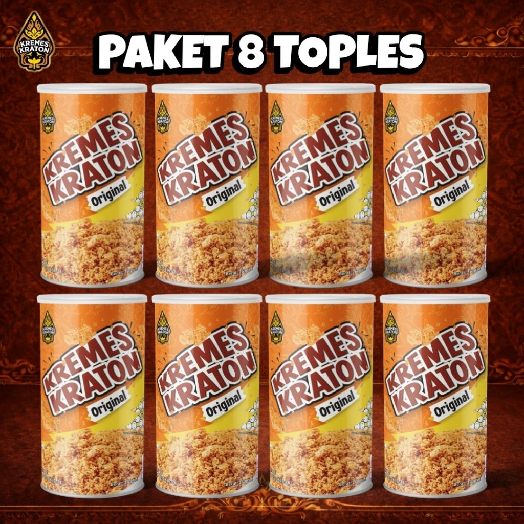 Kremes Kraton - [PAKET 8 TOPLES] Original, Pedas Daun Jeruk, Sapi Panggang, Keju, Jagung Bakar, Mi G