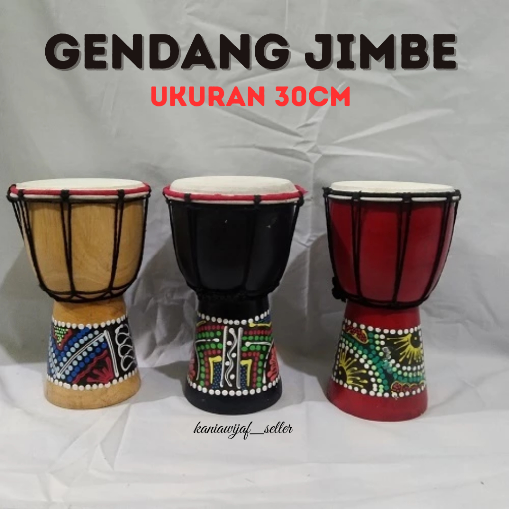 Gendang Djembe Kendang Jimbe Uk. 30 cm Jimbe Kecil Mainan Anak