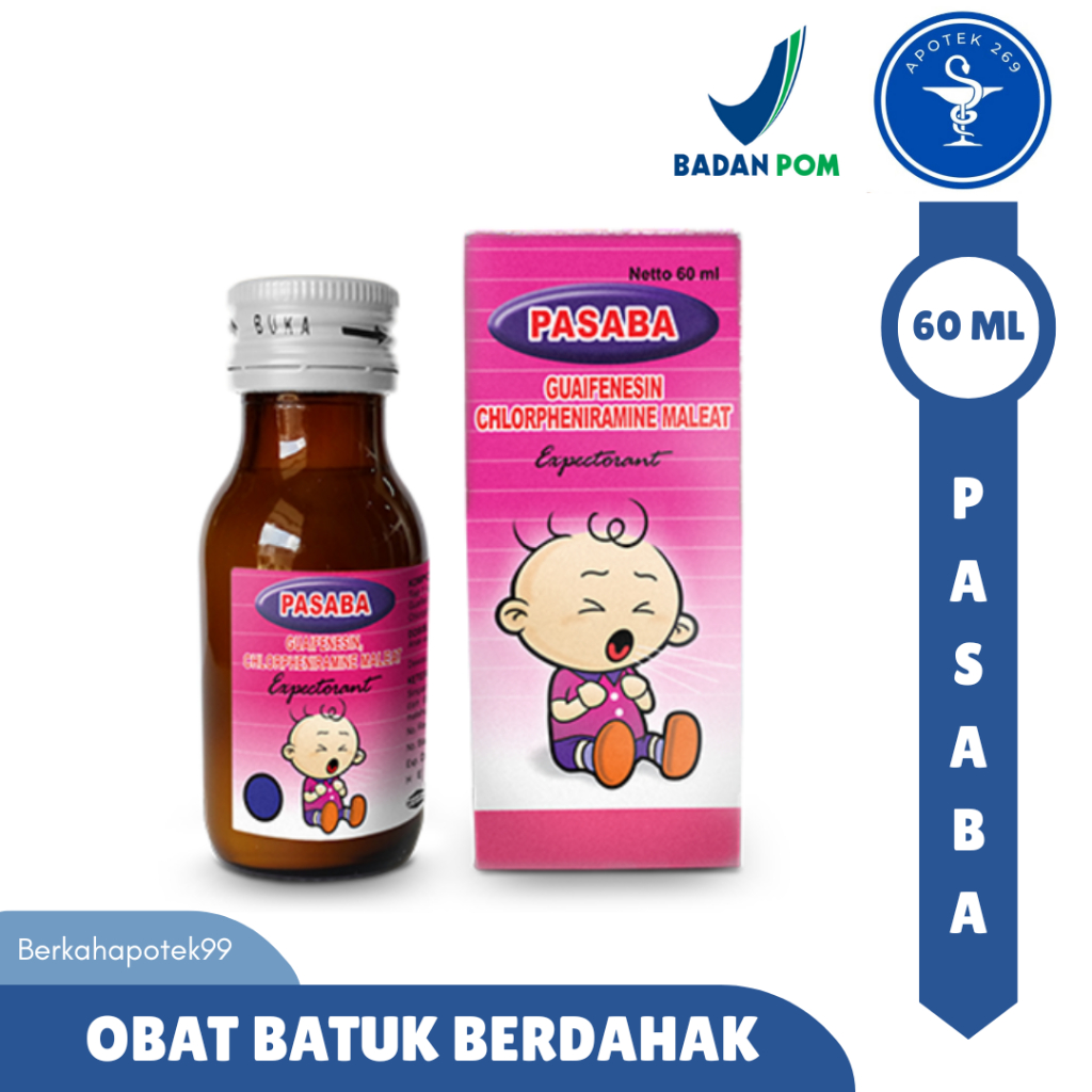 Obat Batuk Berdahak Anak - Pasaba Expectoran Syrup 60 ML