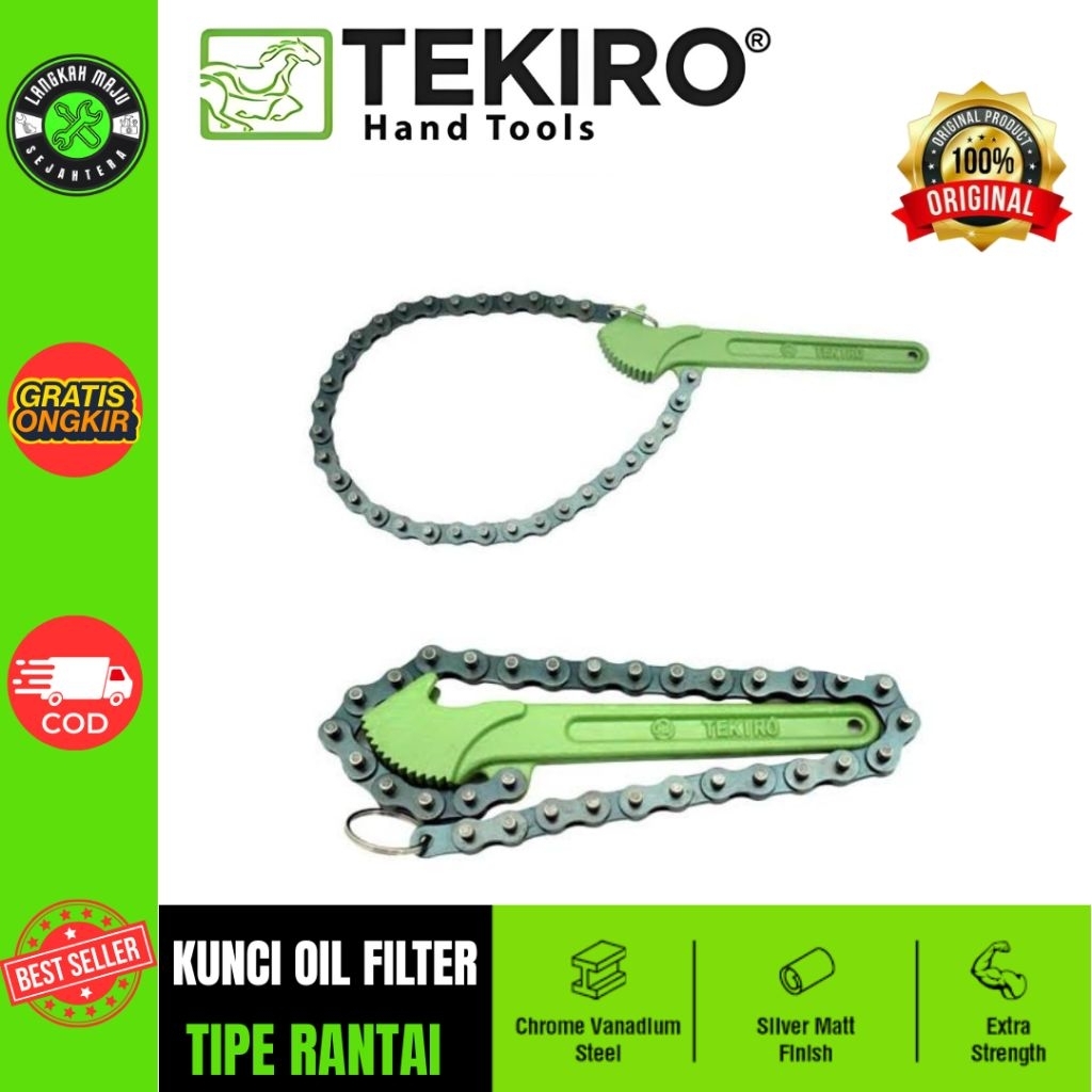 TEKIRO Kunci Oil Filter Tipe Rantai Oil Filter Wrench Chain Type