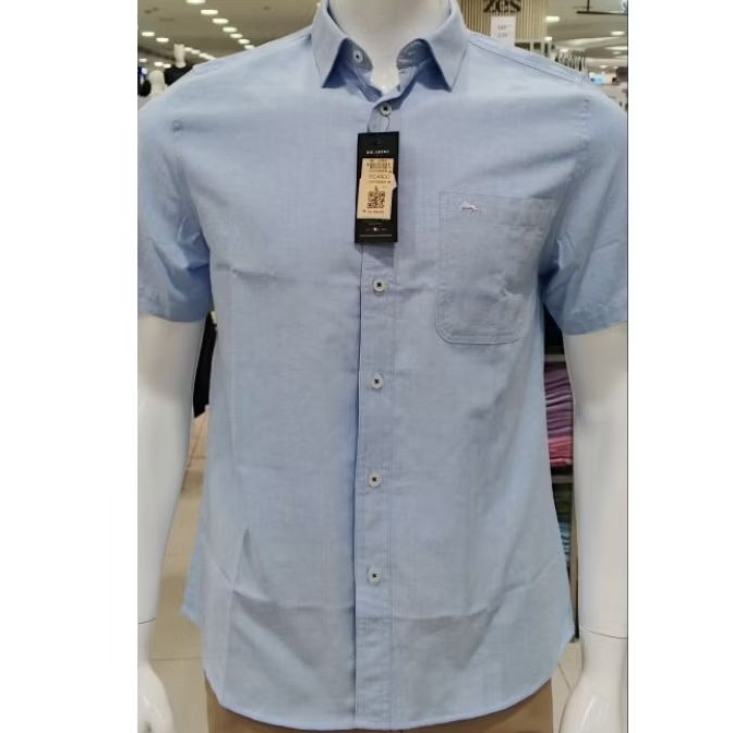 KEMEJA LENGAN PENDEK RICARDO ORIGINAL BIRU MUDA PREMIUM