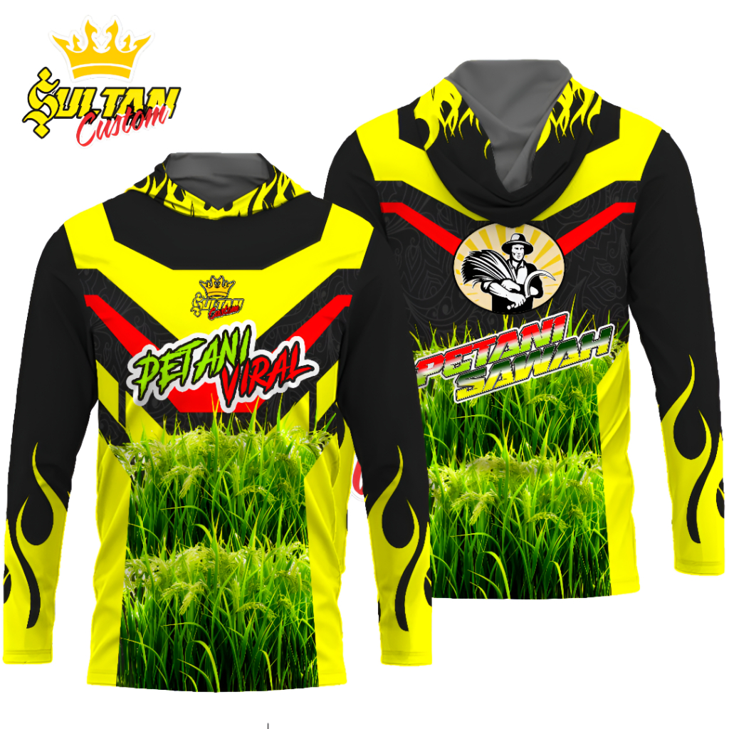 Jersey Petani Muda Full Printing Baju Petani Tangan Panjang Adem Nyaman