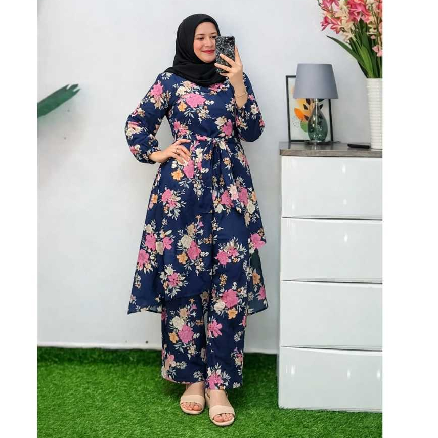SETELAN  ANDIRA LONG TUNIK/ ONE SET MONALISA SAKURA