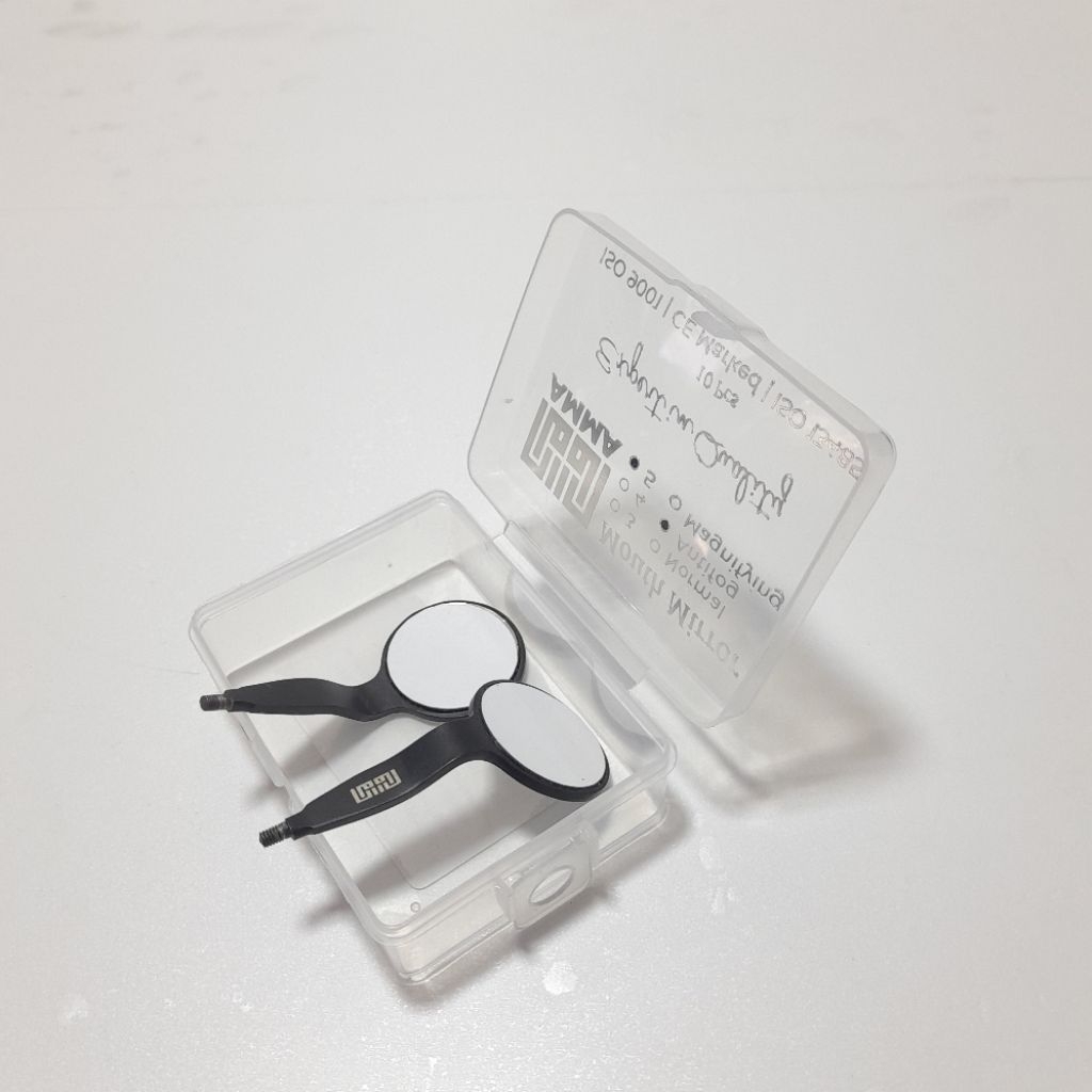 Kaca Mulut Antifog No.5 Front Surface Hitam Dua arah