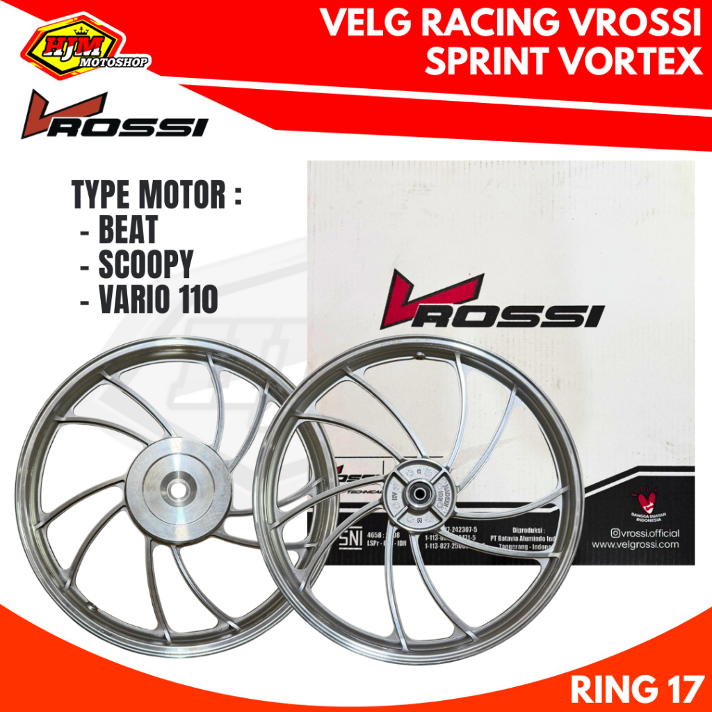 VELG RACING VROSSI RING 17 BEAT KARBU FI ESP / SCOOPY / VARIO 110 / GENIO SPRINT VORTEX
