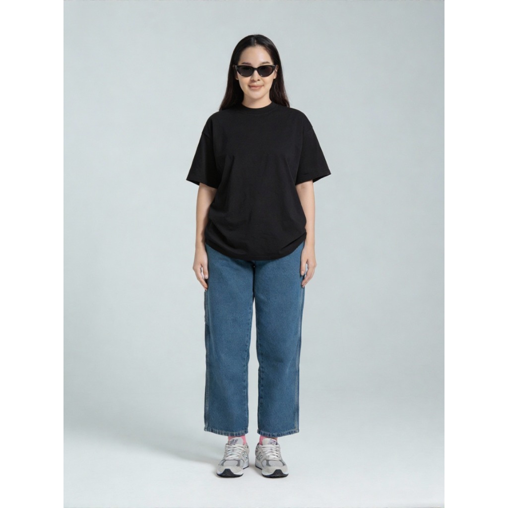 Tshirt Oversize Kaos Polos Cotton 16s / T-Shirt Polos Oversize Heavyweight Cotton 16s