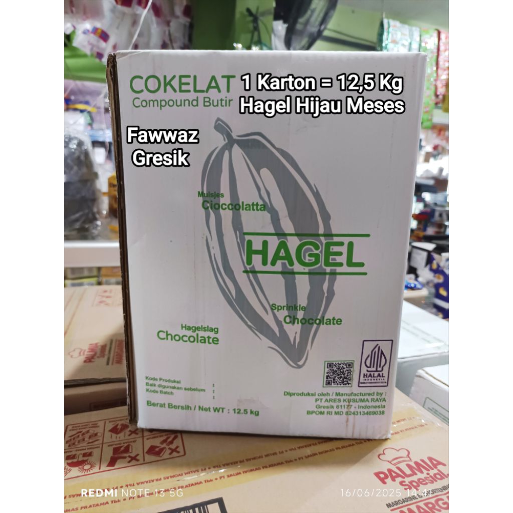 (1 Dus ) MESES Meises Hagel Hijau Coklat Cokelat Compound Butir 12.5 kg murah