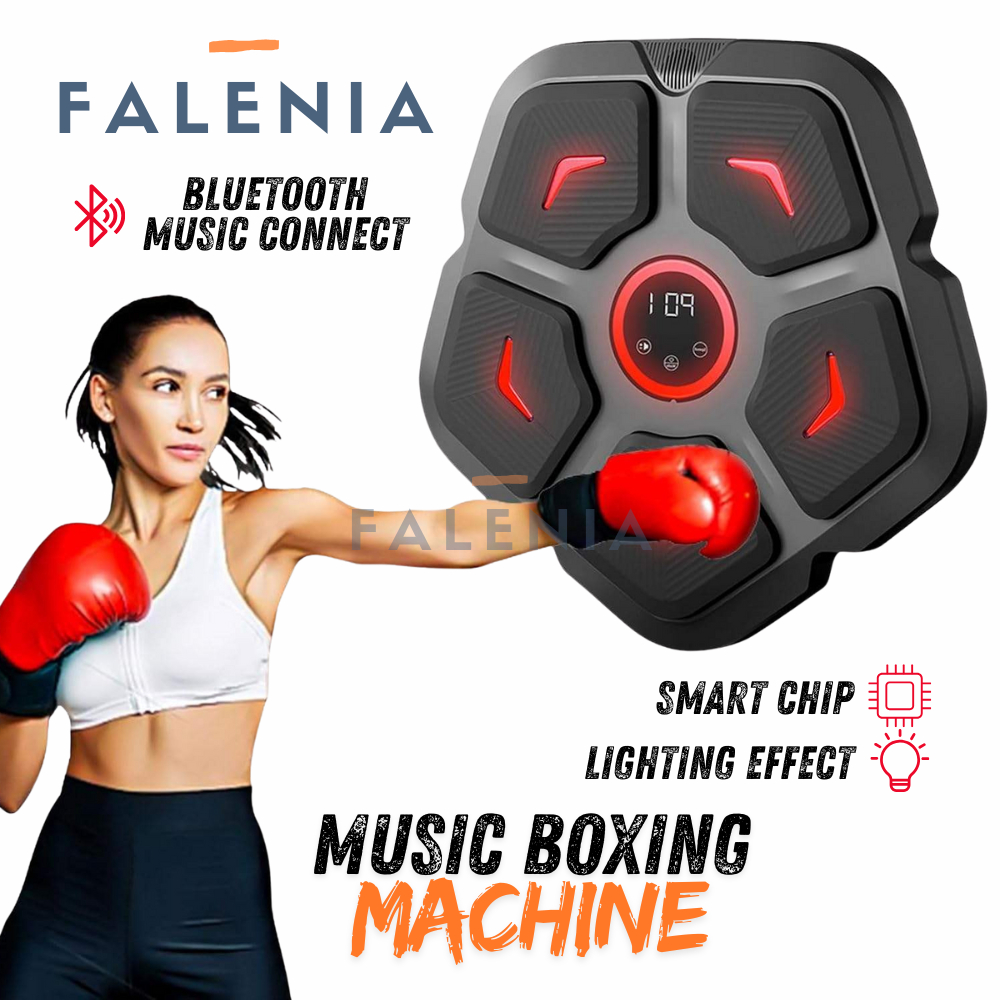 Mesin Tinju Musik Dinding Bluetooth 4 5 6 Panel dengan Lampu