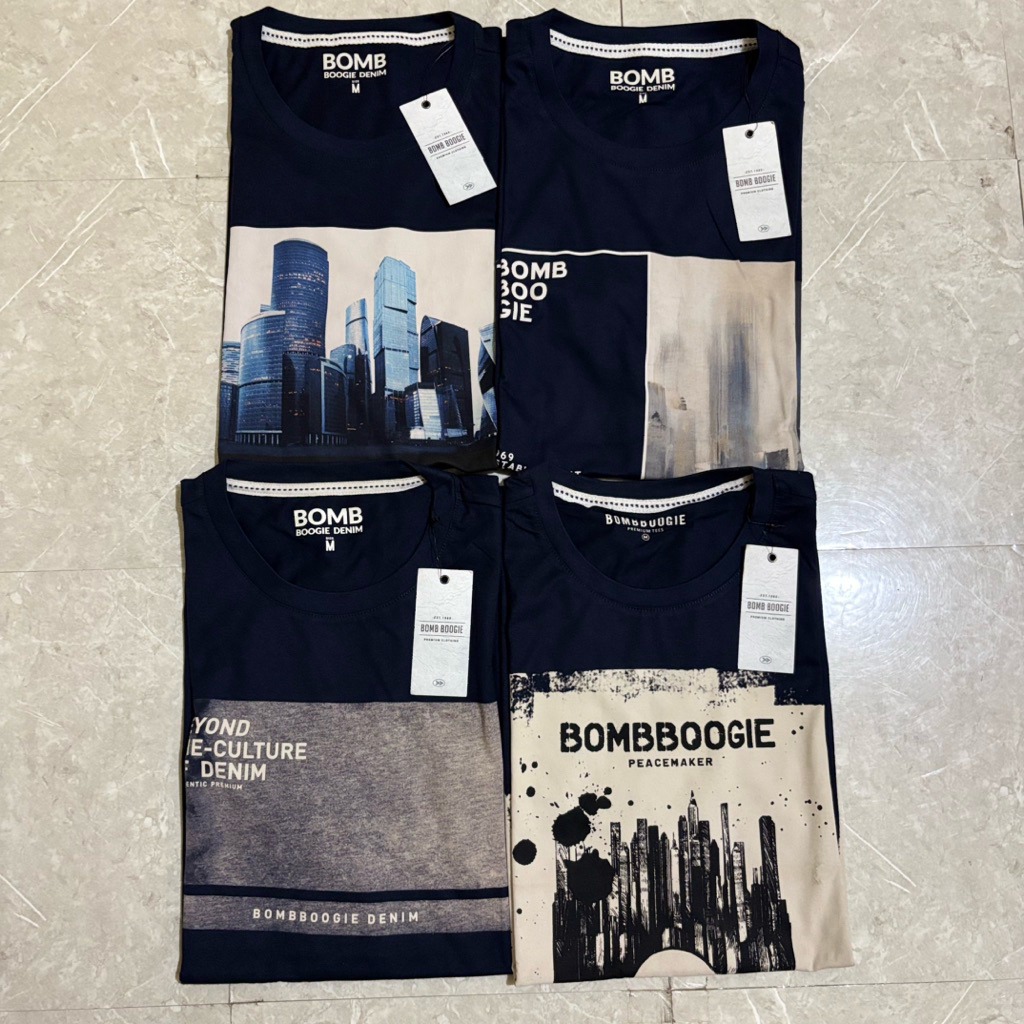 Kaos Bombboogie Original Navy/Biru