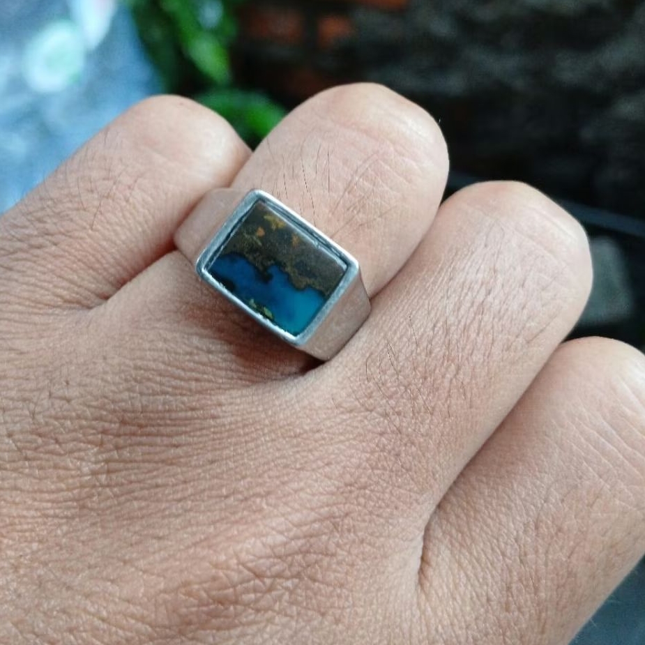 cincin bacan kembang kotak lintang natural