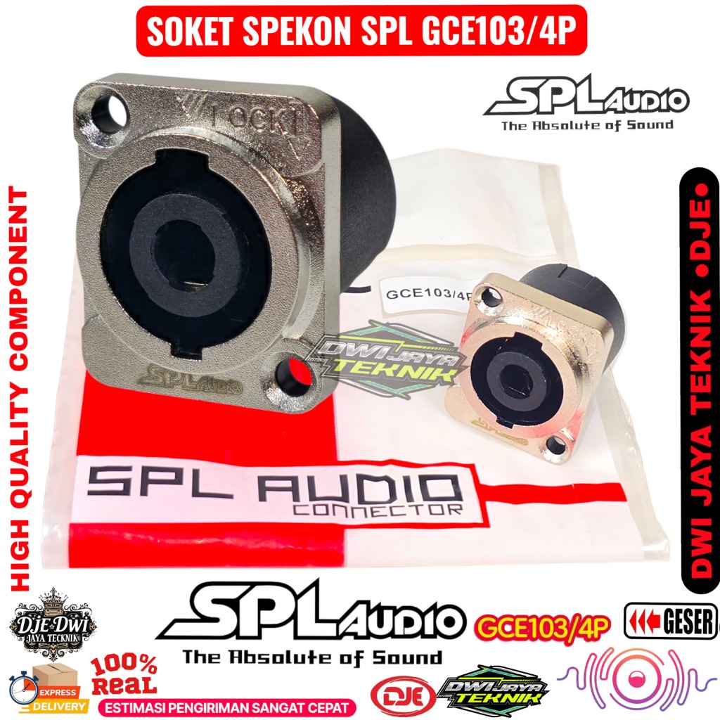 Soket Speakon SPL Audio Spikon GCE-103 4P/B Original