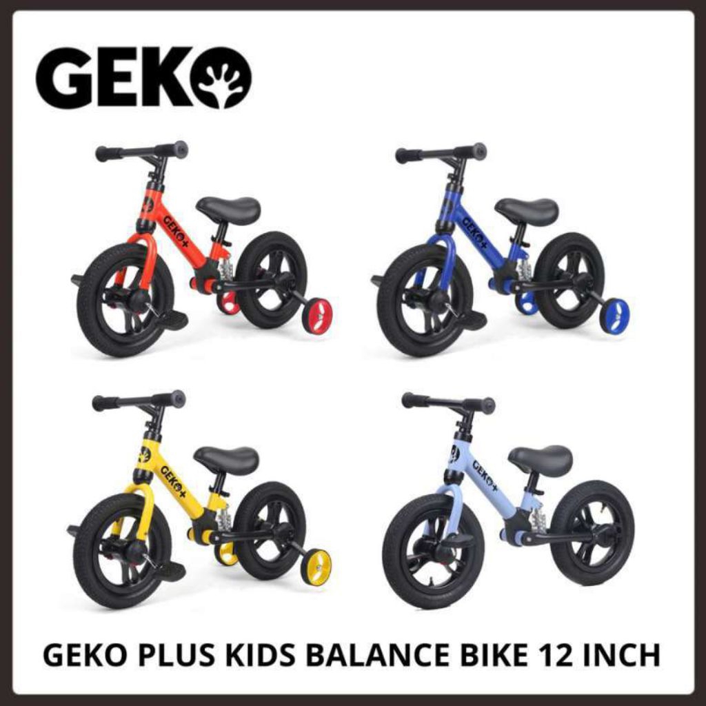 Geko Plus 4in1 Kids Balance Bike 12 inch