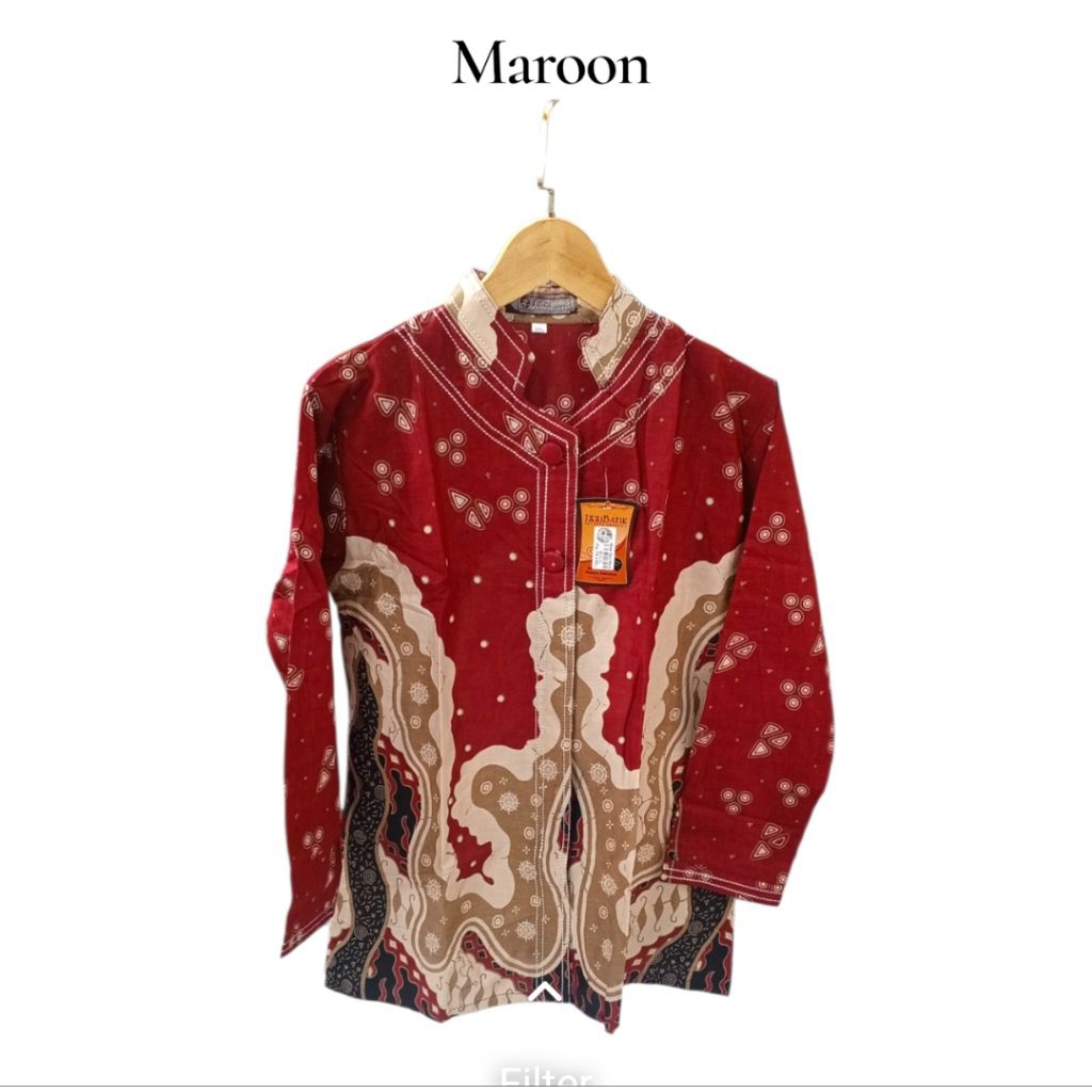 BLOUSE BATIK WANITA LENGAN PANJANG REMAJA DEWASA