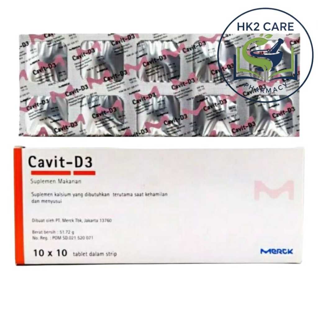 CAVIT D3 Strip 10 Tablet Kalsium dan Vitamin D3