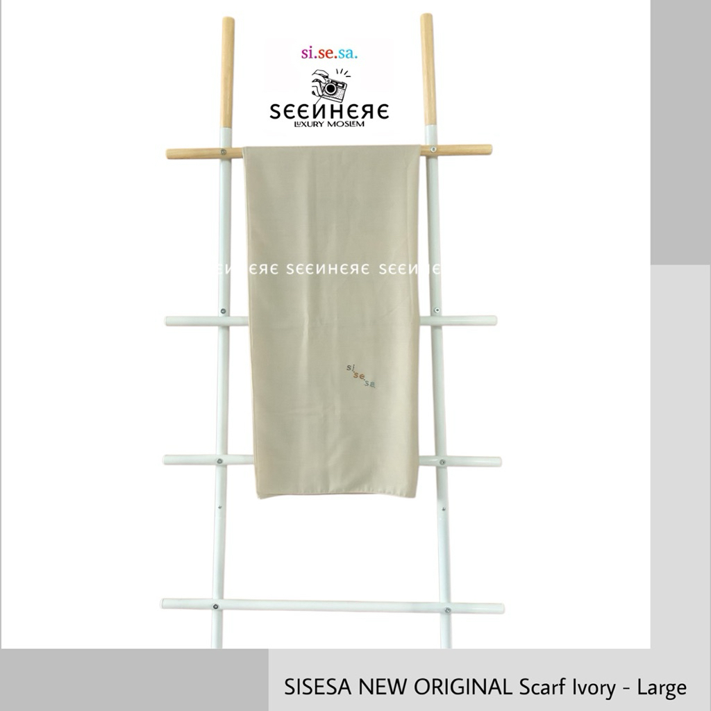 SISESA NEW ORIGINAL GUARANTEED - Scarf Swarovski Ivory (Large)
