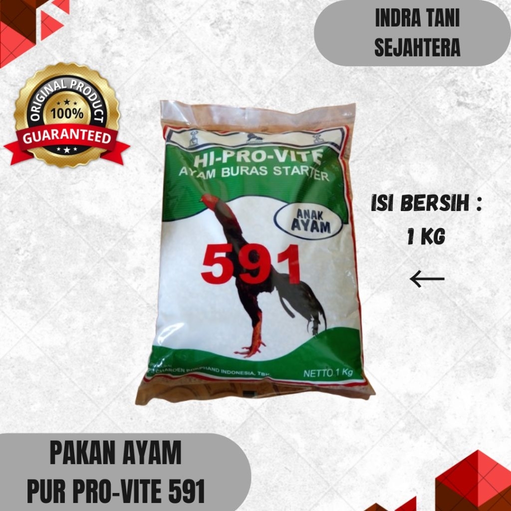 PAKAN AYAM 591 / PUR PRO-VITE 591 ( 1 KG )
