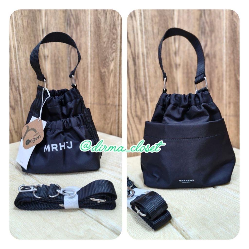 NEW - MARHEN.J Pony Bag (Black / Hitam) / Tas Marhen.J Serut Hitam