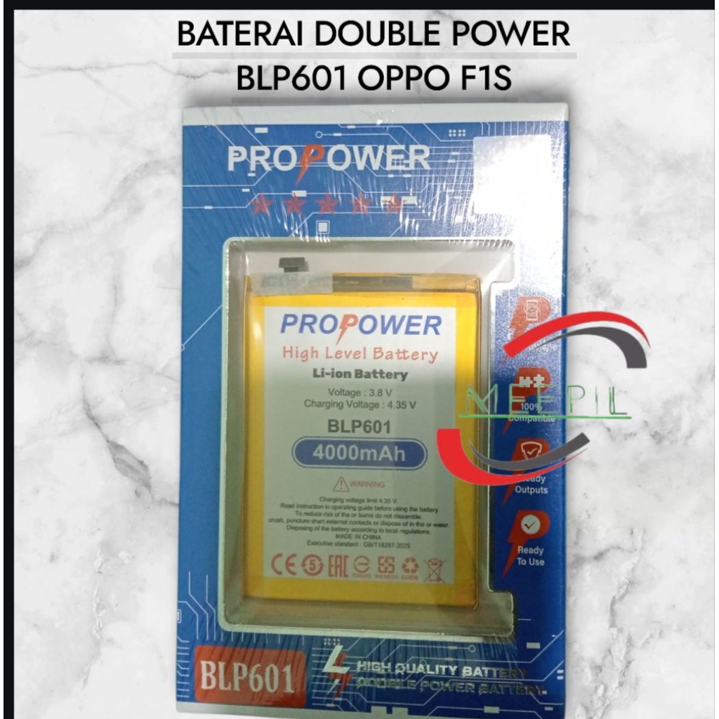 Baterai batre Double power Oppo F1S A59 BLP601 battery double power Propower
