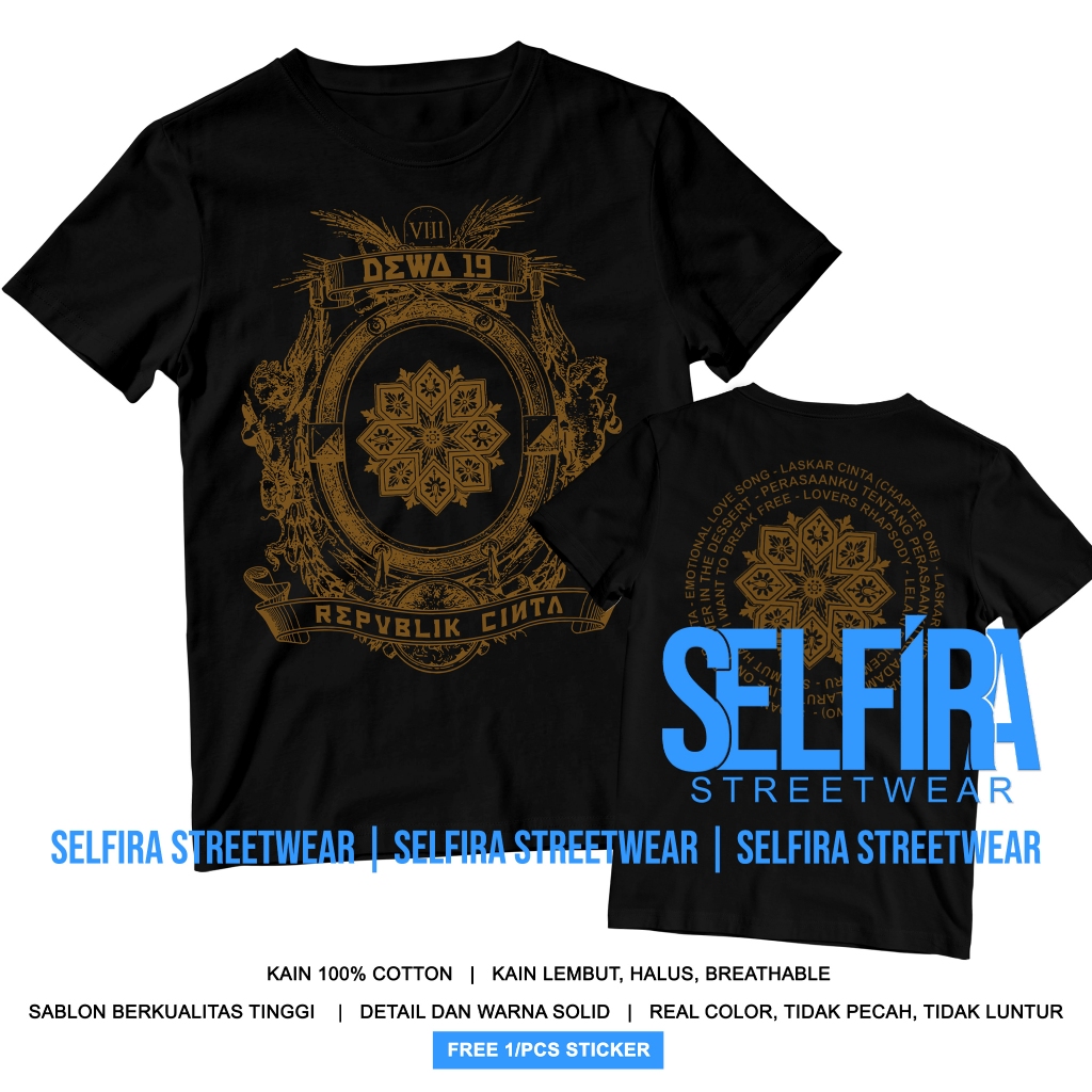 Kaos Dewa 19 Republik Cinta