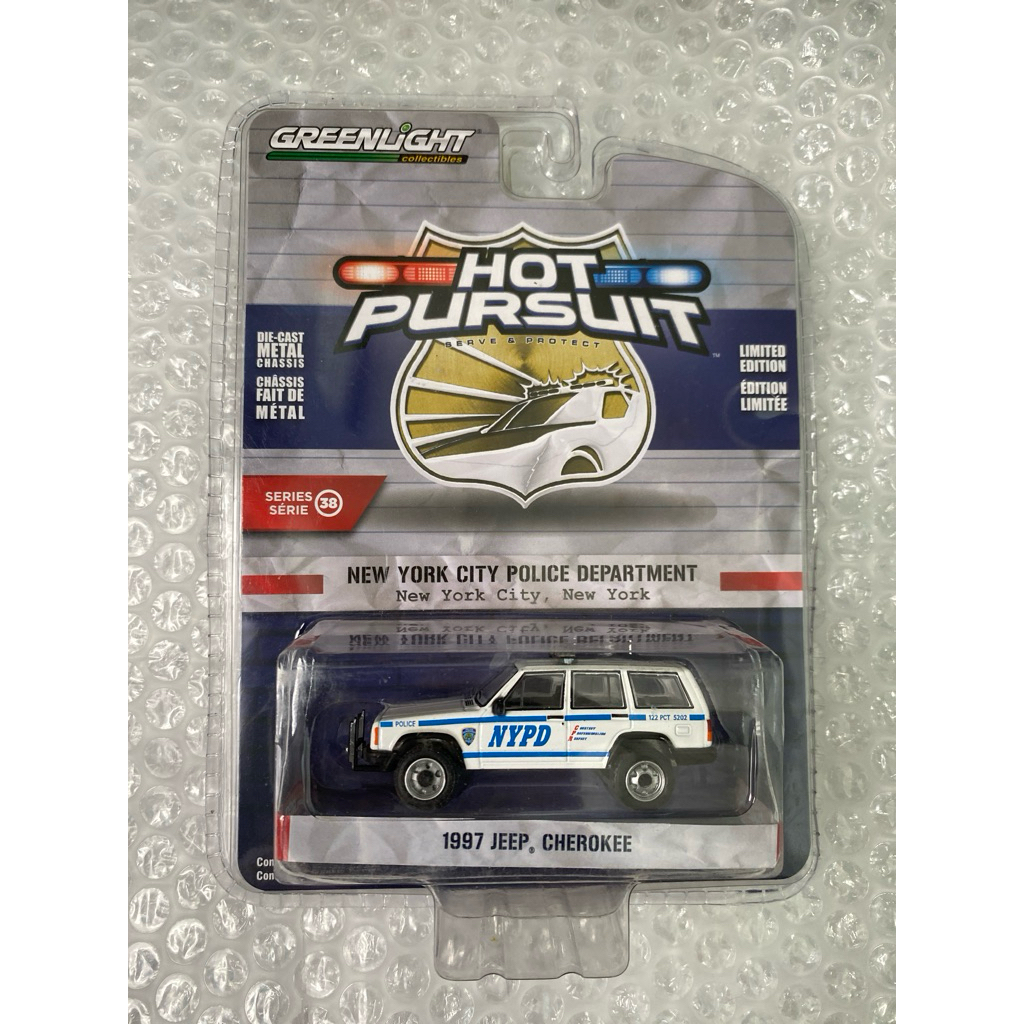 GreenLight Hot Pursuit 1997 Jeep Cherokee NYPD