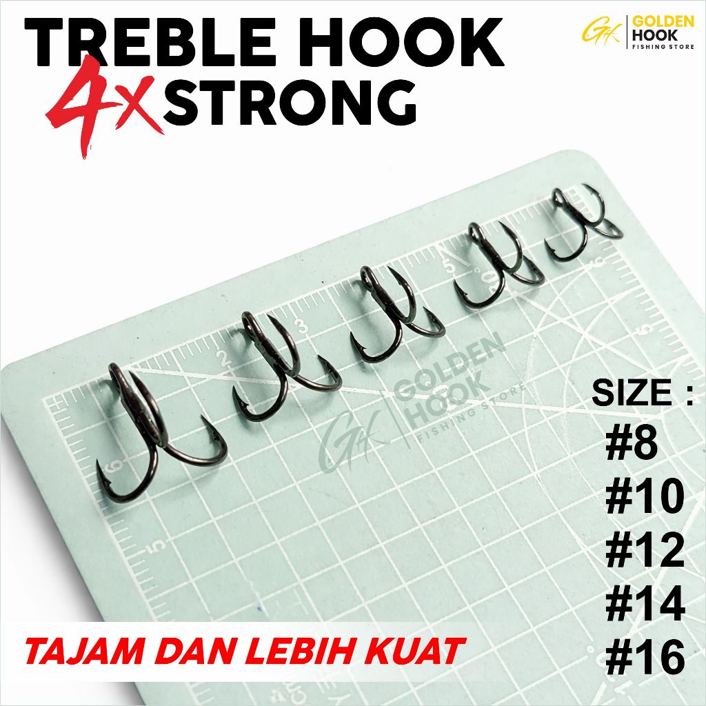 TREBLE HOOK 4X STRONG | KAIL LURE CASTING | TREBLE TAJAM KUAT
