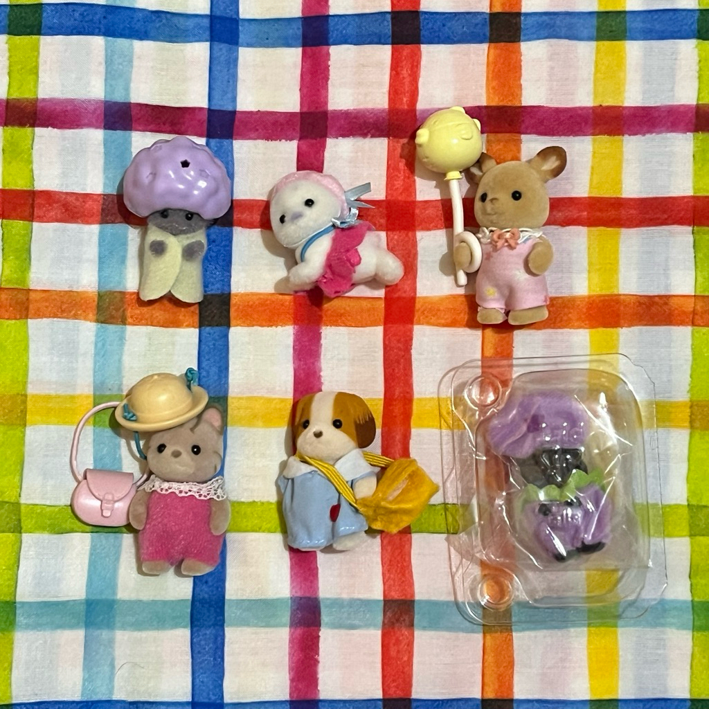 sylvanian families persian new born fun hair seal crawling baby deer costume balloon stripped cat se