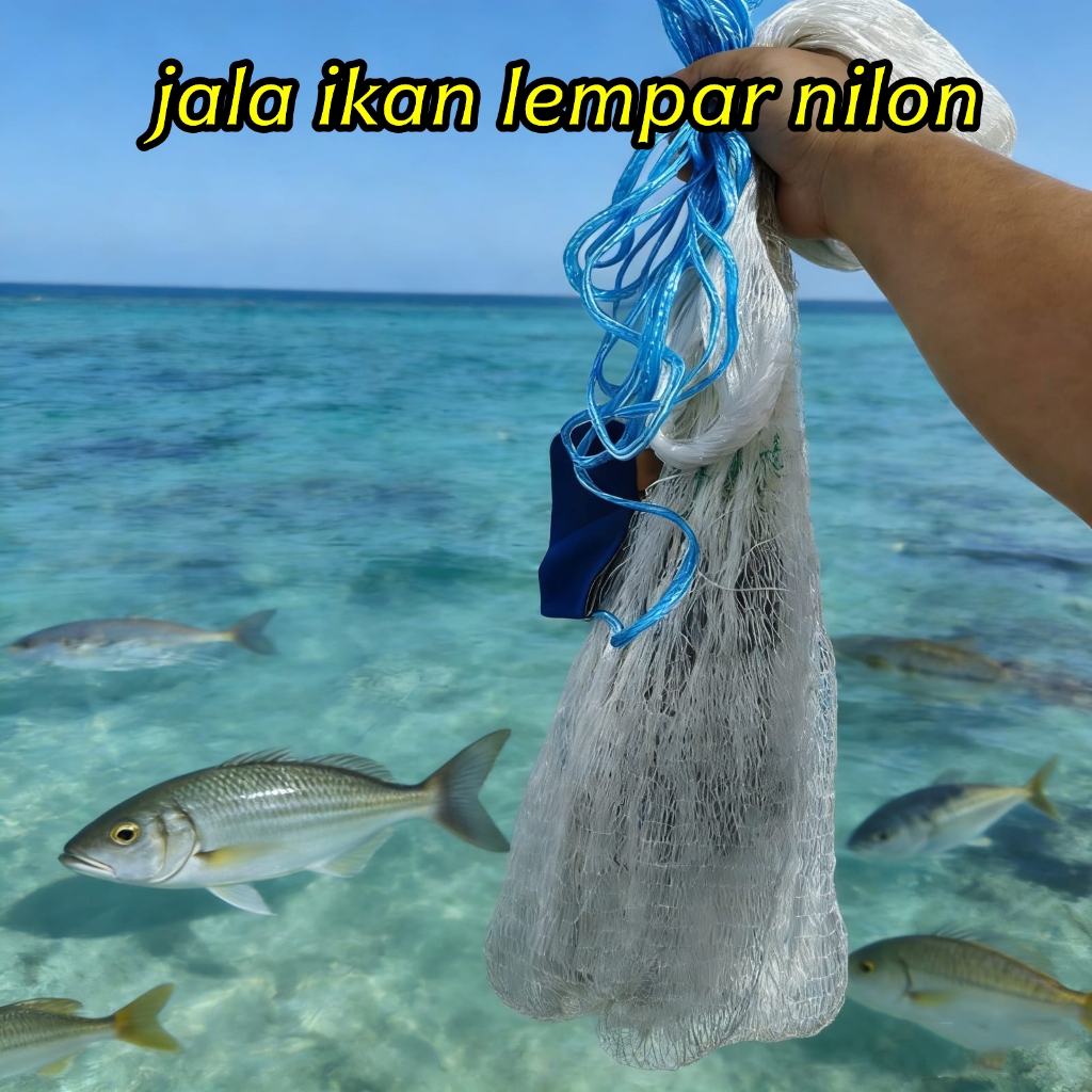 jala lempar nilon 9 feet 2.7 meter/nilon Udang Ikan Murah