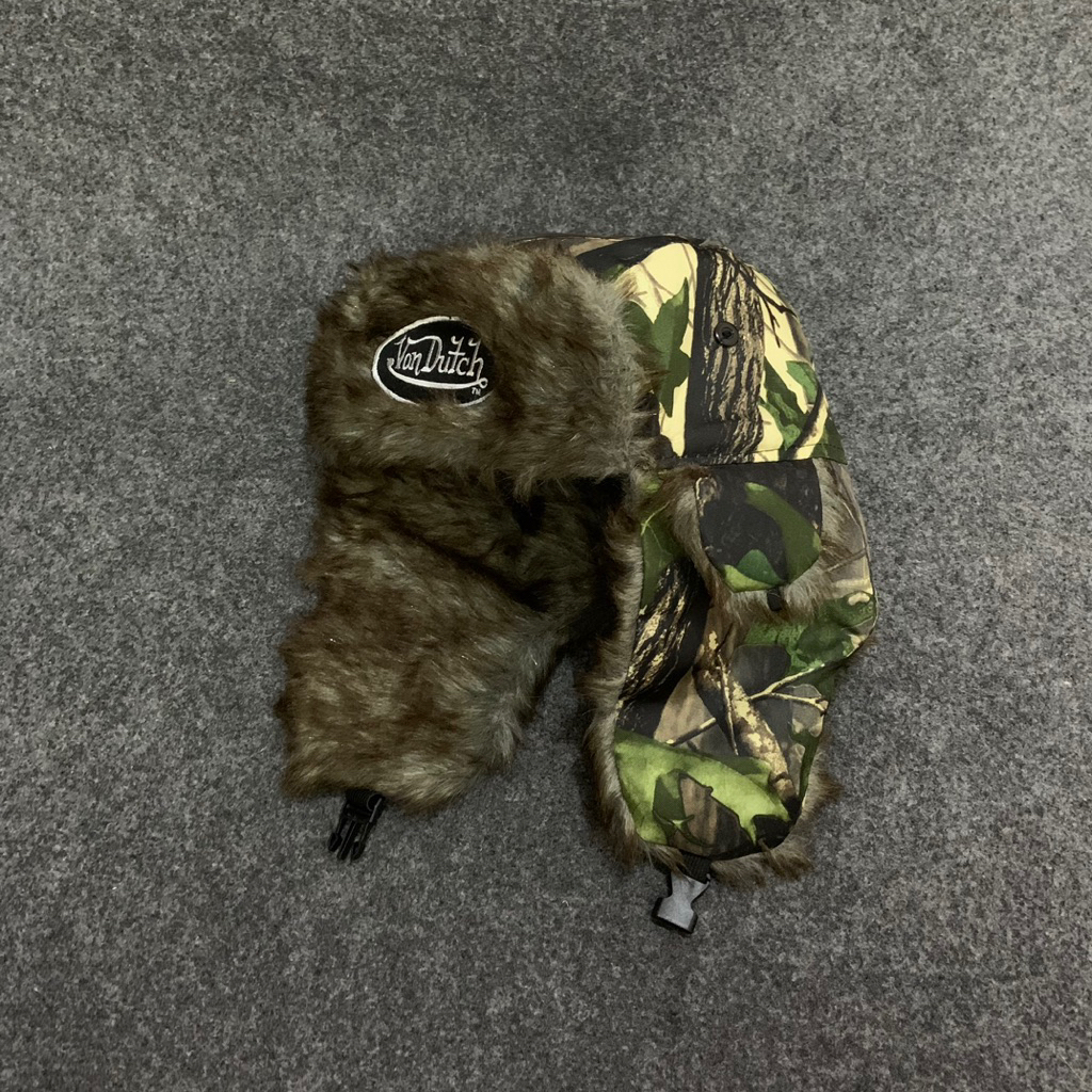 Von Dutch Ear Flap Hat - Von Dutch Winter Hat - Y2k Trapper Hat - Vondutch Second