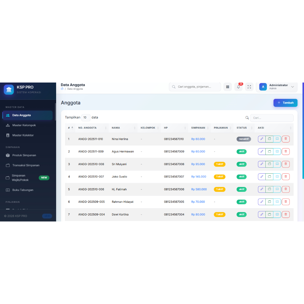 Solusi Cerdas Source Code Aplikasi Koperasi Pinjaman Harian & POS Inventori Web PHP