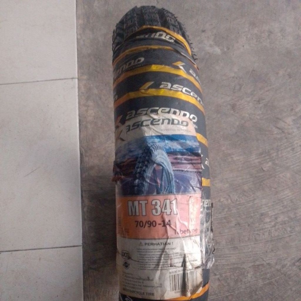 BAN LUAT  ASCENDO 70/90-14 MT 341 BAN MOTOR X-CROSS/TRAIL  DEPAN 70/90-14 , BEAT, MIO