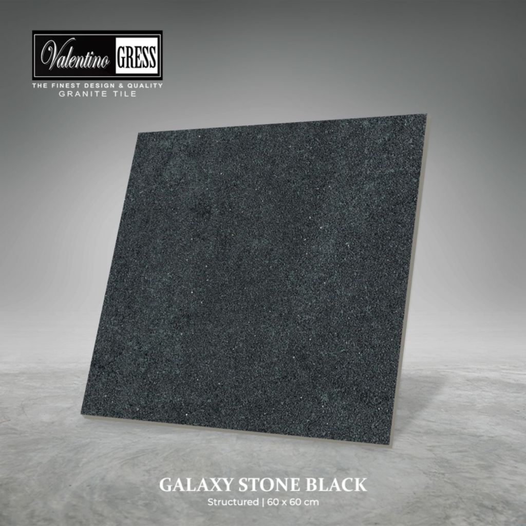 Granite 60x60 Valentino Gress Galaxy Stone Black | Structured
