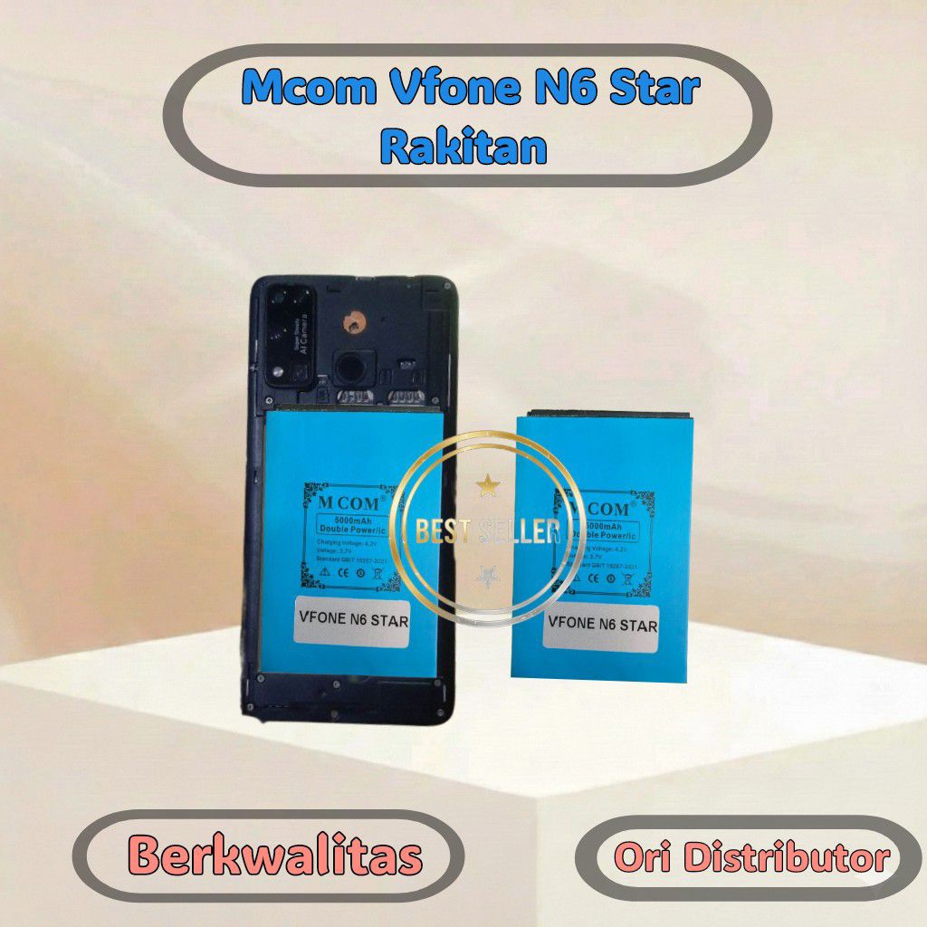 Baterai Vfone N6 Star / ViFone N6 Star - MCOM Baterai Batrai Batre Battre Batery Battery Batere Hp H