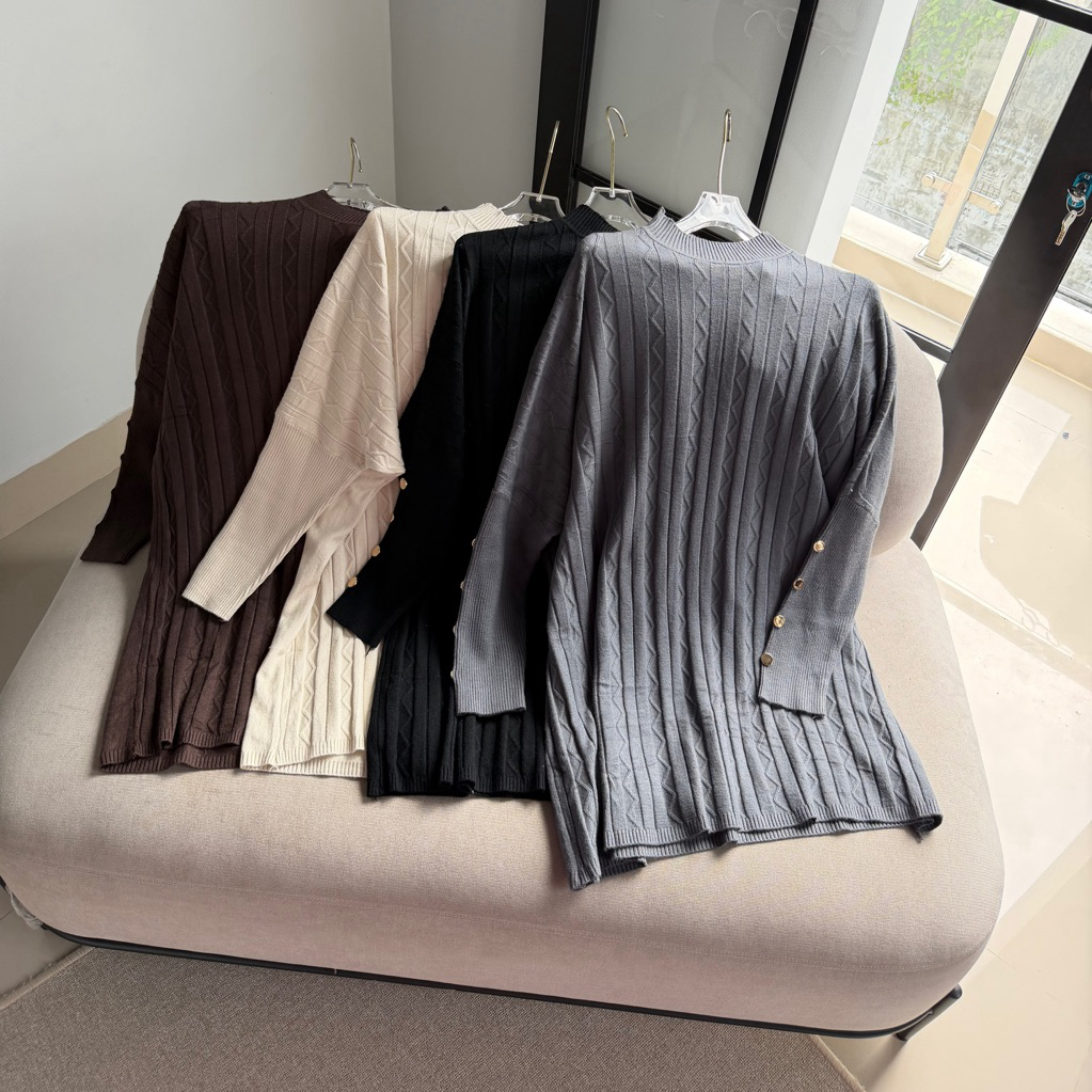 INARA LOOSE BATWING IMPORT | Knit Import | Batwing Knit | Rajut Wanita | Rajut Oversize