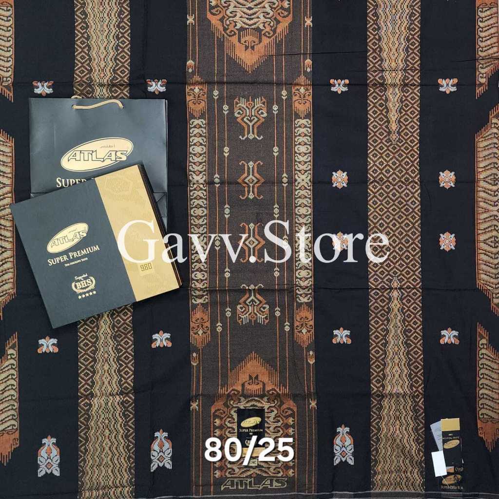 Sarung  ATLAS SUPER PREMIUM 980 MOTIF BHS GOLD // ORIGINAL Sarung ATLAS Suprem 980