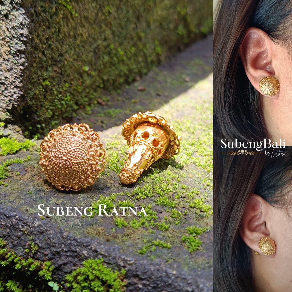 subeng bali | giwang bali | anting bali model ratna bahan alpaka lapis emas