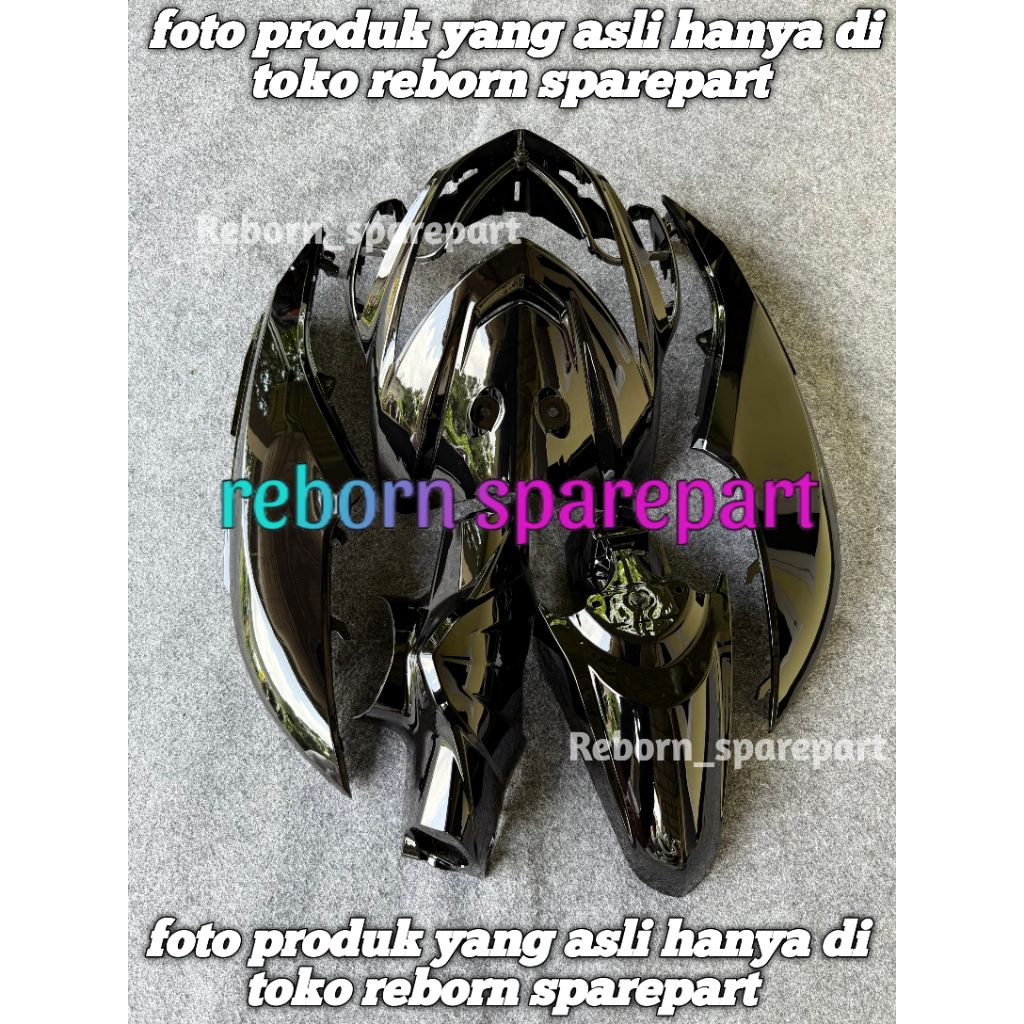cover full body halus Honda beat pop hitam polos tahun 2014-2017 - body beat pop hitam