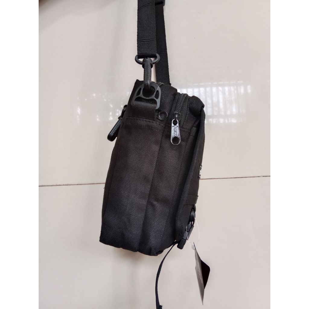 Sarung Hp Pinggang /Selmpang/Dompet/Handbag Kanvas Hitam - , Tahan Air, Kanvas Tebal
