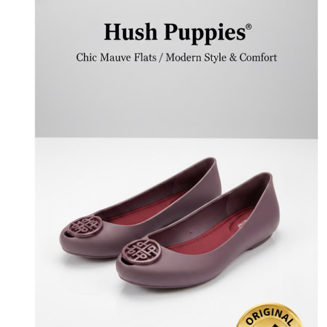 NEW Sepatu Hush Puppies Valerina Plum 37 Original Sale Ready Sepatu Karet Hush Puppies Jelly Shoes S