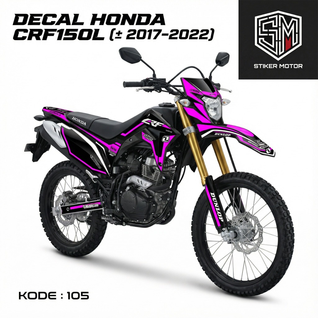 Decal CRF150L 2017-2022 Variasi – Lembaran Vinyl Tebal Untuk Modifikasi