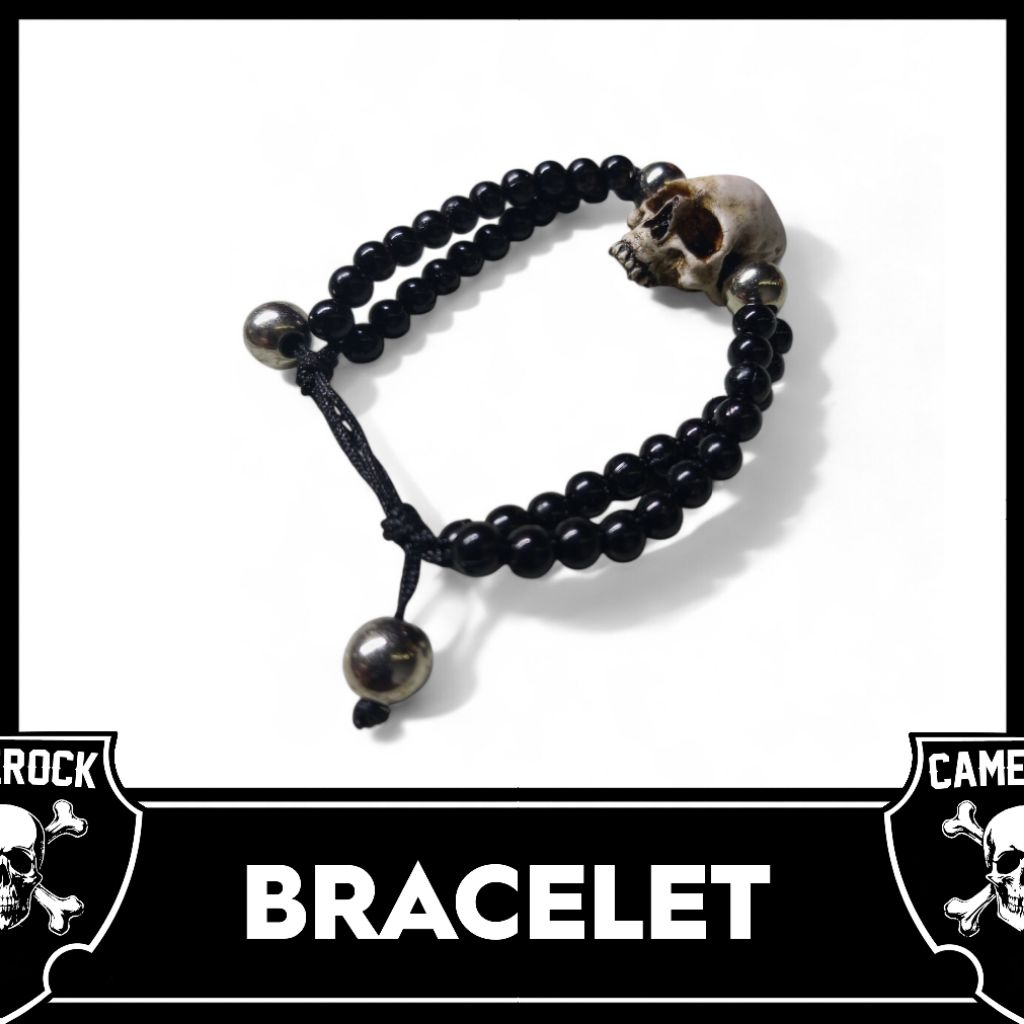 Gelang tengkorak manik / skull / resin tengkorak