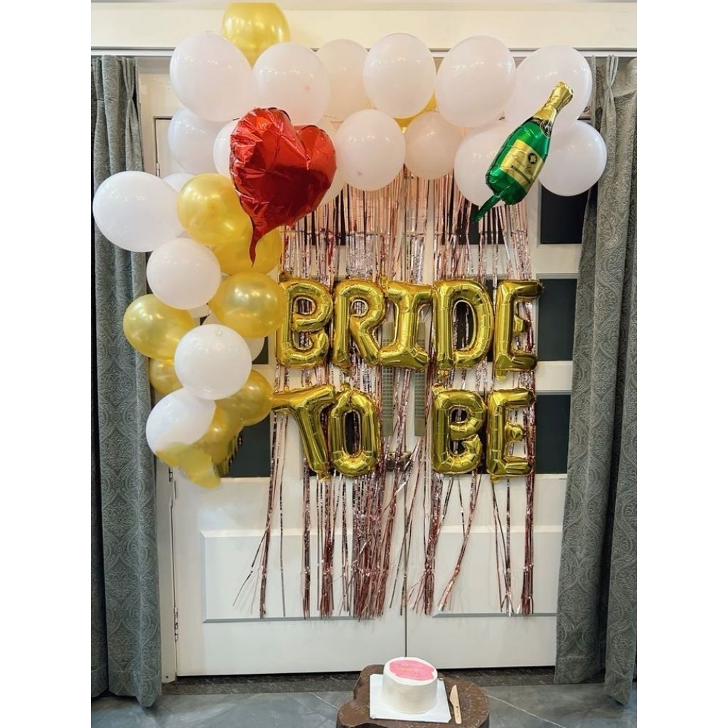 Paket dekorasi Bridal shower Simple / Bride to be / Lamaran Simple murah