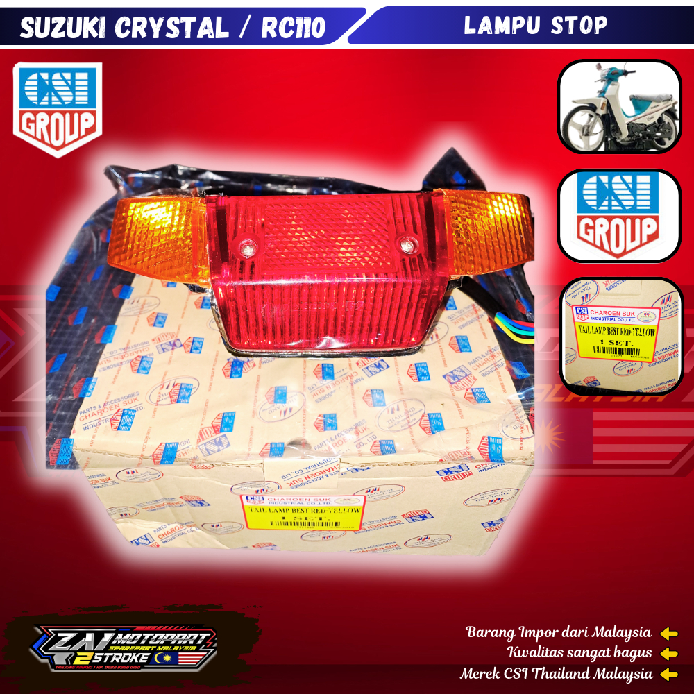 Lampu Belakang Lampu Stop Suzuki RC 110 Suzuki Crystal Crystal Tune