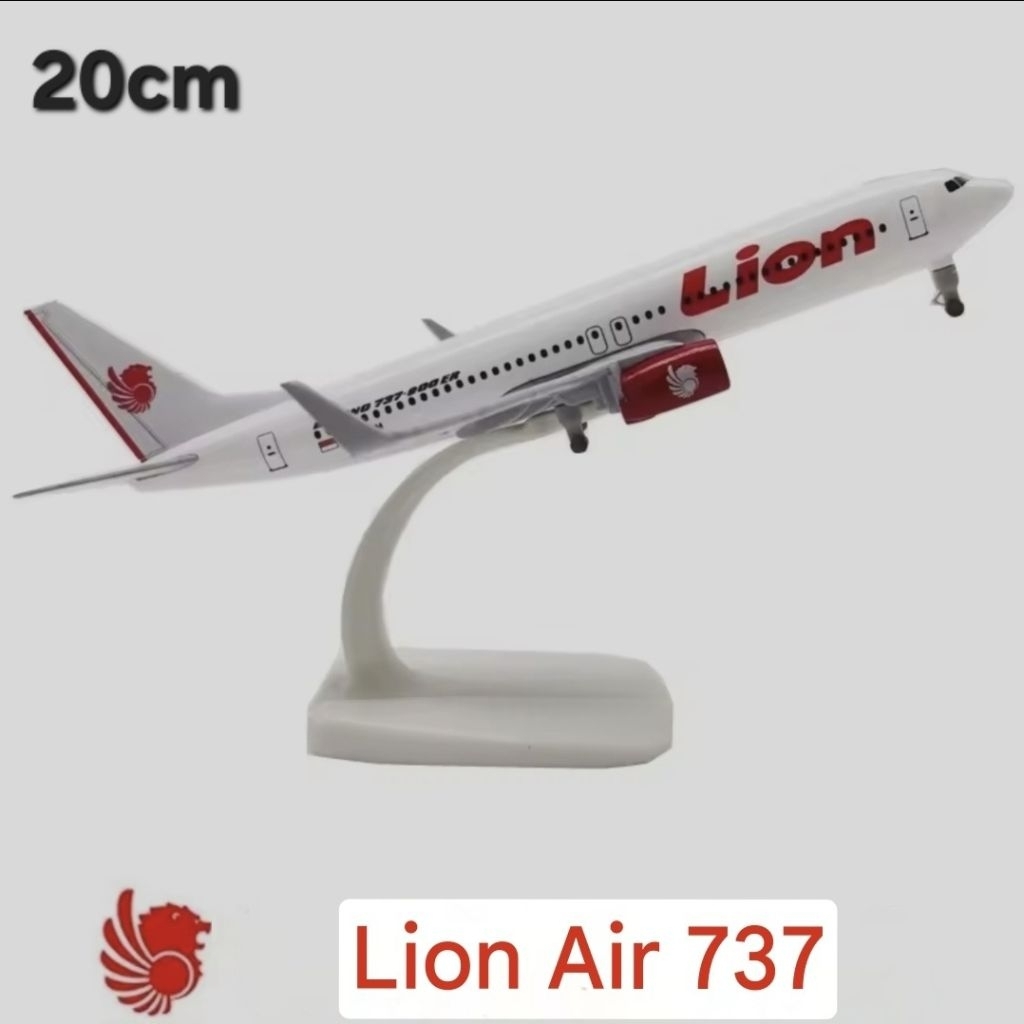 Miniatur Diecast Pesawat Boeing 737 Model Lion Air Pajangan Hadiah